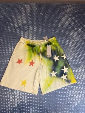 Palm Angels Multicolor Tie-Dye Sweatshirt - Green Yellow Blue